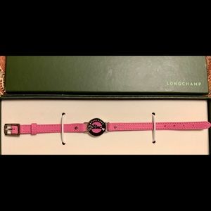 Longchamp Pink Le Pliage Cuir Bracelet